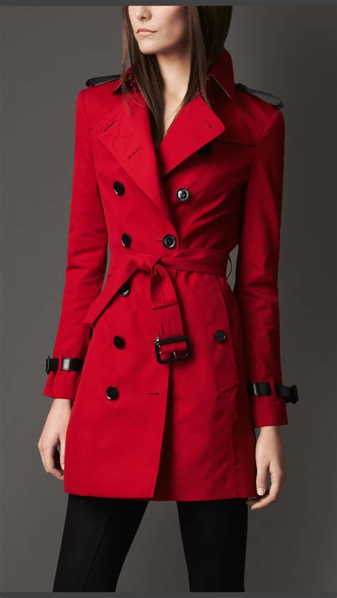 burberry trench coat red a line|Burberry trench coat clearance.